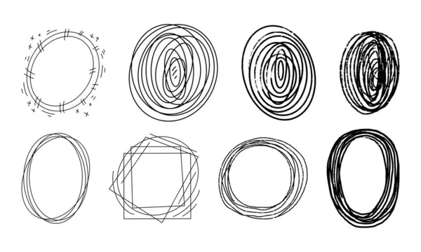 Set Abstrait Aux Formes Noires Dans Style Terrazzo Tendance Conception — Image vectorielle