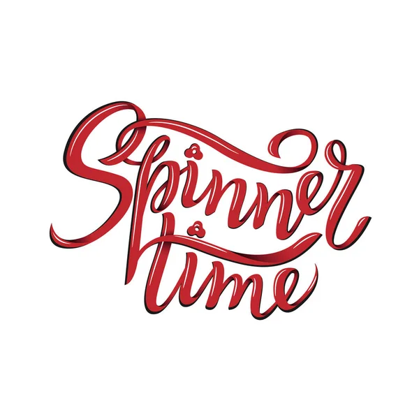 Spinner Time Lettering Juguete Infantil Para Manos Trucos Para Girar — Archivo Imágenes Vectoriales