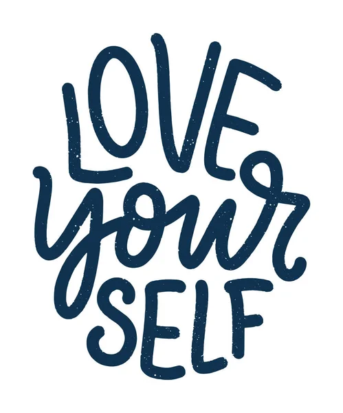 Love Yourself Lettering Vector Quote Blog Sale Time Something Nice — Stock Vector
