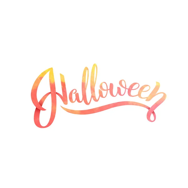 Happy Halloween Vektor Schriftzug Weihnachtskalligrafie Mit Spinne Und Netz Für — Stockvektor