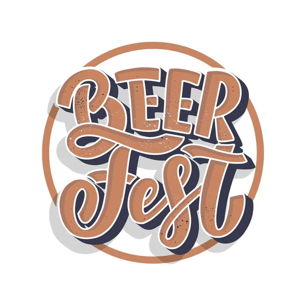 Oktoberfest Logotipo Festival Cerveja Design Banner Decoração Férias Impressão Lettering — Vetor de Stock