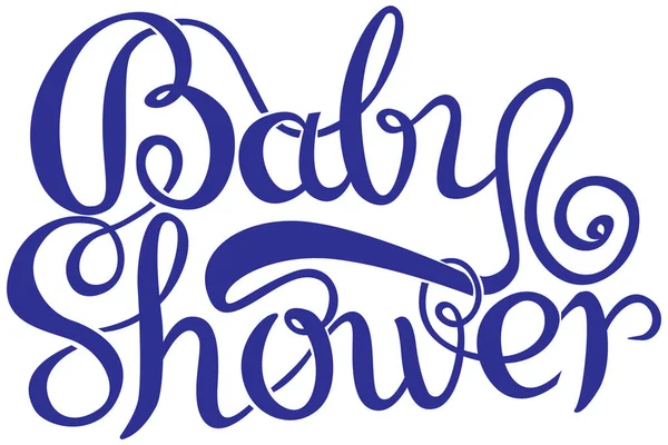 Baby Shower Mão Caligrafia Lettering Isolado Fundo Branco — Vetor de Stock