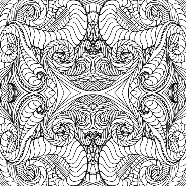 Abstrakte Nahtlose Hintergrund Von Gekritzelten Handgezeichneten Linien Buntes Muster Vektorillustration — Stockvektor