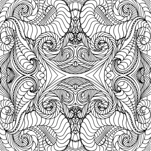 Fundo Sem Costura Abstrato Linhas Desenhadas Mão Doodle Padrão Colorido — Vetor de Stock