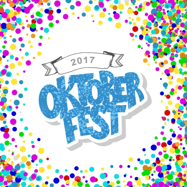 Oktoberfest Logotinin Vektör Çizimi Oktoberfest Dokulu Arka Plan Tasarımı Oktoberfest — Stok Vektör