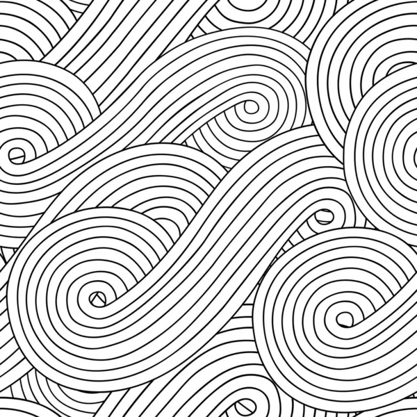 Fond Abstrait Sans Couture Avec Style Doodle Enchevêtrement Zen Pour — Image vectorielle