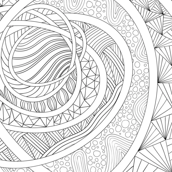 Dibujo Decorativo Zentangle Aislado Sobre Fondo Blanco Dibujo Dibujado Mano — Archivo Imágenes Vectoriales