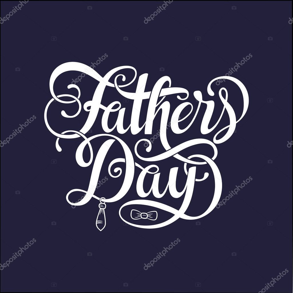 Happy fathers day vector typography. Lettering for greeting cards, banners, t-shirt design. Vector illustration