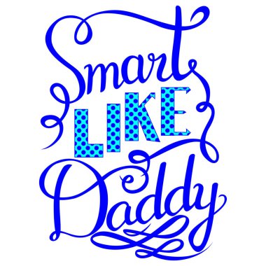 Bebek Duş Davetiyesi - Babam kadar akıllı, vektör illüstrasyonu