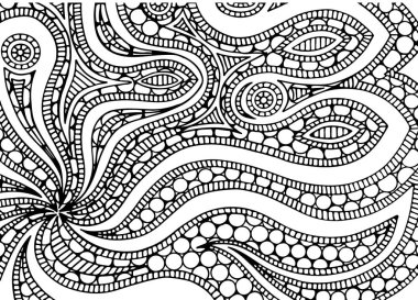 Soyut el çizimi arka plan. Karalama deseni. Vektör illüstrasyonu