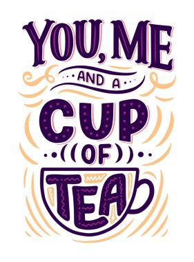 Kafe, kafe ya da parmak izi eşkali içeren kompozisyon. El yapımı klasik tipografi tabiri, alıntı yapıyorum. Poster Vektörü