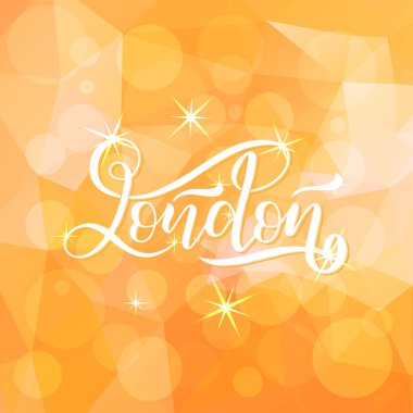 El yazısıyla yazılmış şehir ismi. El yazısı kaligrafi. Londra mı? El yapımı Harf, vektör çizimi