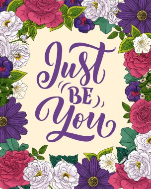 El yazısı kompozisyon, Sevgililer Günü için tipografi posteri, kartlar, baskılar. Vektör illüstrasyonu