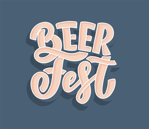 Oktoberfest Logotipo Festival Cerveja Design Banner Decoração Férias Impressão Lettering — Vetor de Stock