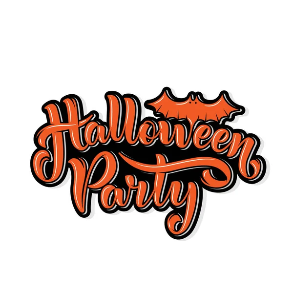 Glad Halloween Party Lettering För Din Design Vektor Illustration Halloween — Stock vektor