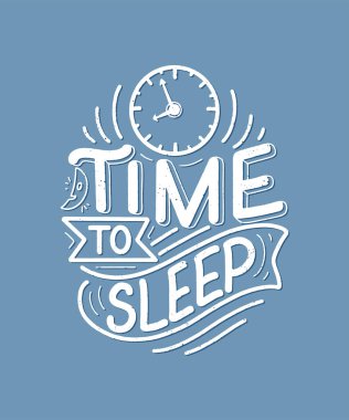 Uyku ve iyi geceler sloganı. Grafik, baskı, poster, kart, çıkartma ve diğer yaratıcı kullanımlar için vektör illüstrasyon tasarımı