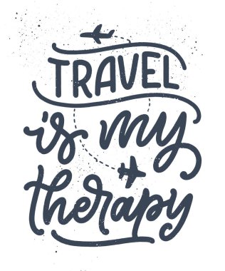 Seyahat yaşam tarzı ilham alıntısı, el çizimi yazı posteri. Parmak izleri için motivasyon tipografisi. Kaligrafi grafik tasarım öğesi. Vektör illüstrasyonu