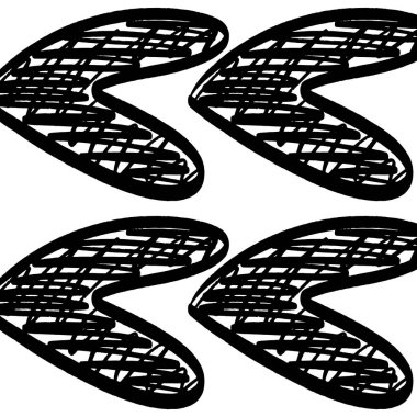 Kalpler eşkali çizilmiş parmak izi tasarımı için kusursuz desen. Soyut geometrik arkaplan. Modern grafik tasarım için hoş kumaş dokusu. Vektör illüstrasyonu