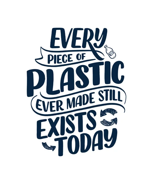 Σλόγκαν για την ανακύκλωση αποβλήτων. Η έννοια της φύσης βασίζεται στη μείωση των αποβλήτων και στη χρήση ή επαναχρησιμοποίηση προϊόντων. Κίνητρο απόσπασμα για την επιλογή οικολογικά φιλικό τρόπο ζωής — Διανυσματικό Αρχείο