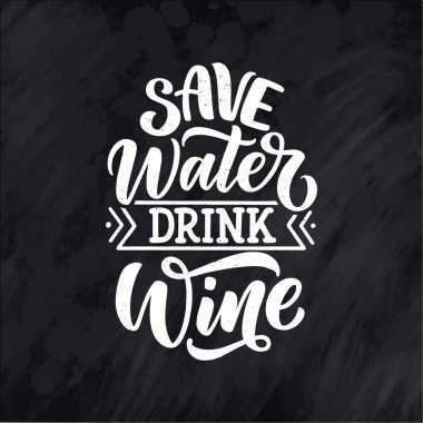 Şarap harfi kompozisyonu modern tarzda. Alkol içeceği bar içeceği konsepti. Baskı ya da poster için klasik tipografi. Vektör