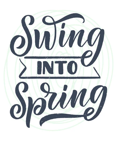 Spring time lettering greeting card. Fun season slogan. Typography poster or banner for promotion and sale design. Calligraphy print. Vector — Stock Vector
