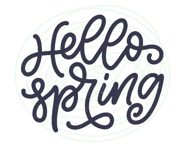 Spring time lettering greeting card. Fun season slogan. Typography poster or banner for promotion and sale design. Calligraphy print. Vector — Stock Vector