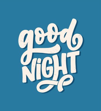 Uyku ve iyi geceler sloganı. Grafik, baskı, poster, kart, çıkartma ve diğer yaratıcı kullanımlar için vektör illüstrasyon tasarımı