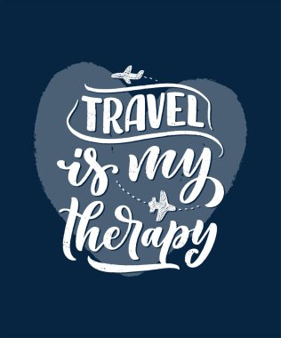 Seyahat yaşam tarzı ilham alıntısı, el çizimi yazı posteri. Parmak izleri için motivasyon tipografisi. Kaligrafi grafik tasarım öğesi. Etiket vektör illüstrasyonu