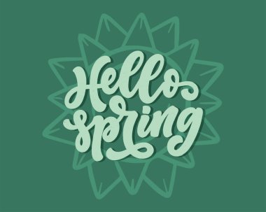 Bahar zamanı tebrik kartı. Eğlence sezonu sloganı. Terfi ve satış tasarımı için tipografi posteri ya da afişi. Kaligrafi baskısı. Vektör illüstrasyonu