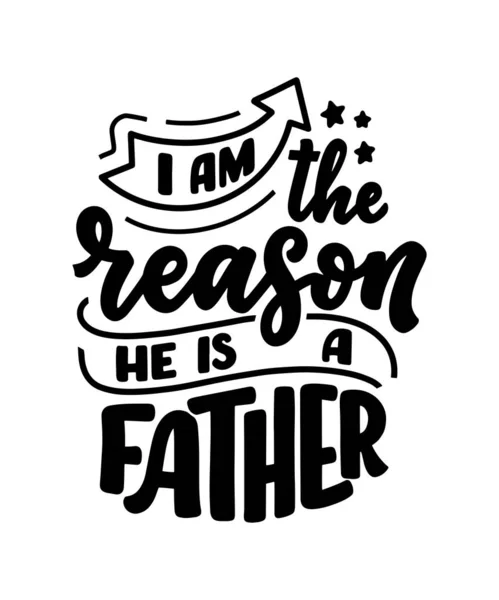 Funny hand drawn lettering quote for Family Look design. Cool phrase for t shirt print. Inspirational slogan for Fathers Day. Funny typography fashion template. Vector — 스톡 벡터