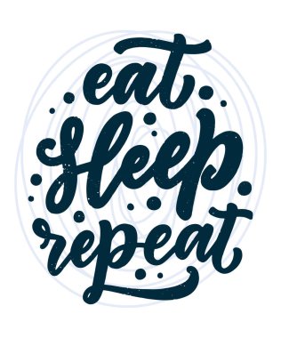 Uyku ve iyi geceler sloganı. Grafikler, baskılar, posterler, kartlar, çıkartmalar ve diğer yaratıcı kullanımlar için vektör illüstrasyon tasarımı