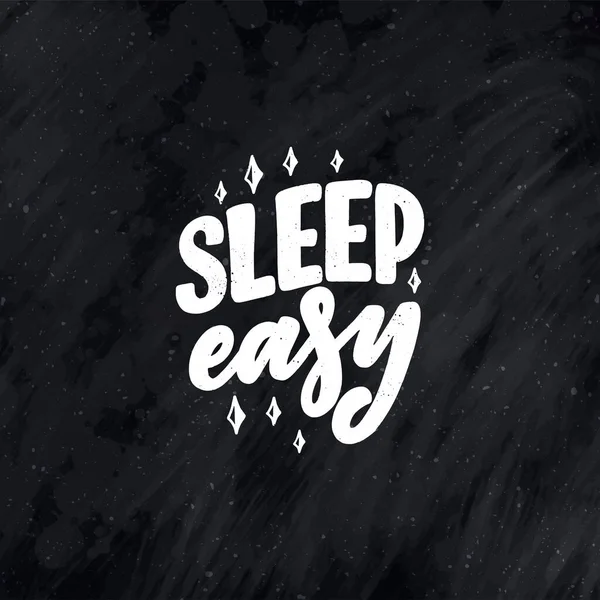 Slogan over slapen en goedenacht. Vector illustratie ontwerp voor grafische, prenten, poster, kaart, sticker en andere creatieve toepassingen — Stockvector