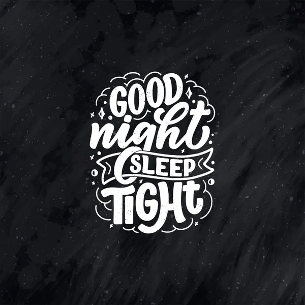 Lettering Eslogan Sobre Dormir Buenas Noches Diseño Ilustración Vectorial Para — Archivo Imágenes Vectoriales