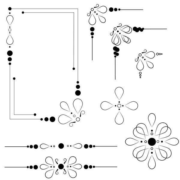 Украшенные рамки и границы задают вектор — стоковый вектор