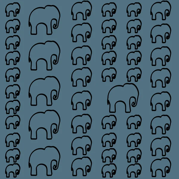 Χωρίς ραφή πρότυπο με πολύχρωμα ελέφαντες για κλωστοϋφαντουργία, εξώφυλλο, συσκευασία. — Διανυσματικό Αρχείο