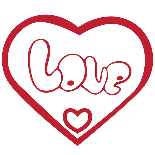 Handgezeichnete Typografie inspiriert Wort Liebe. für Grußkarten, Valentinstag, Hochzeit, Poster, Drucke oder Wohndekoration. Vektorillustration — Stockvektor