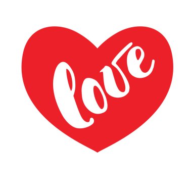 El tipografi ilham kelime aşk çekilmiş. Tebrik kartları, Sevgililer günü, düğün, posterler, baskılar veya ev dekorasyonu için. Vektör çizim