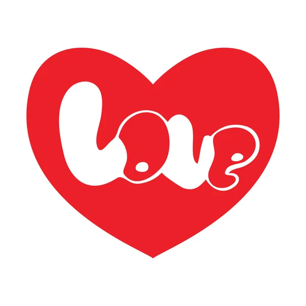 Hand dras typografi inspirerande ordet kärlek. För gratulationskort, Valentine s day, bröllop, affischer, utskrifter eller heminredning. Vektorillustration — Stock vektor