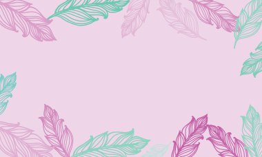 Tüylü şirin arka plan. Vektör kart tasarımı ile sınır bohem tarzı.