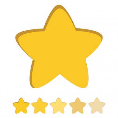 İzole işareti sıralama küme, altın ve sarı yıldız simgeler