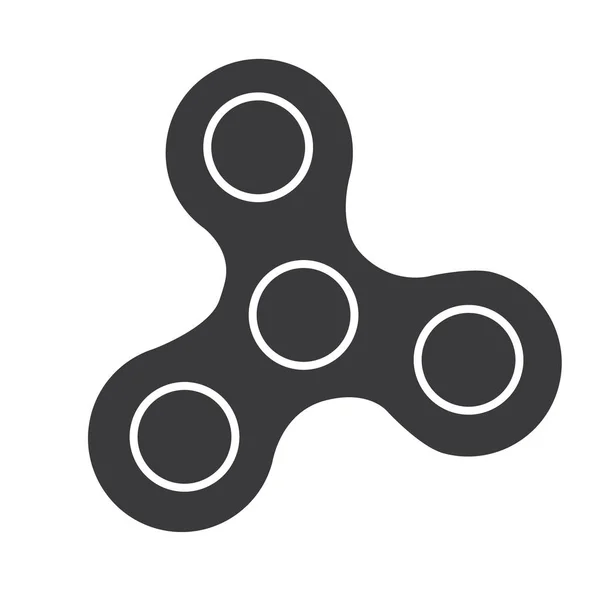 Icono de spinner: juguete para aliviar el estrés y mejorar el lapso de atención. Mano fidger spinner . — Vector de stock