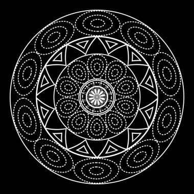 Boyama kitabı için Mandalas. Dekoratif siyah beyaz taslak süs. Alışılmadık bir çiçek şekli. Doğulu vektör ve anti-stres terapi kalıpları