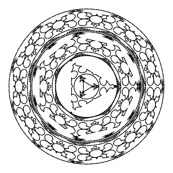 Mandalas für Malbuch. Dekorative schwarze und weiße runde Umrisse Ornament. Ungewöhnliche Blütenform. Orientalische Vektor- und Antistress-Therapiemuster — Stockvektor