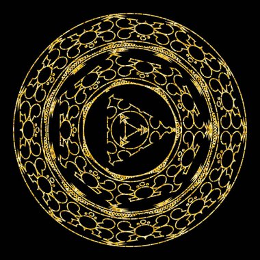 Boyama kitabı için mandalalar. Dekoratif siyah beyaz yuvarlak anahat süsleme. Olağandışı çiçek şekli. Oryantal ve anti-stres terapisi desenleri