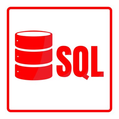 SQL veritabanı simgesini Logo Tasarım UI veya Ux App