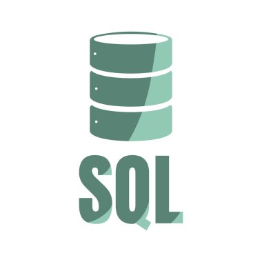 SQL Database Icon Logo Design UI or UX App clipart