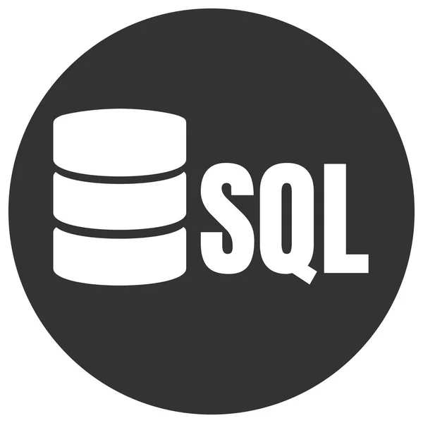 Піктограма SQL Database Дизайн логотипу інтерфейсу або UX App — стоковий вектор