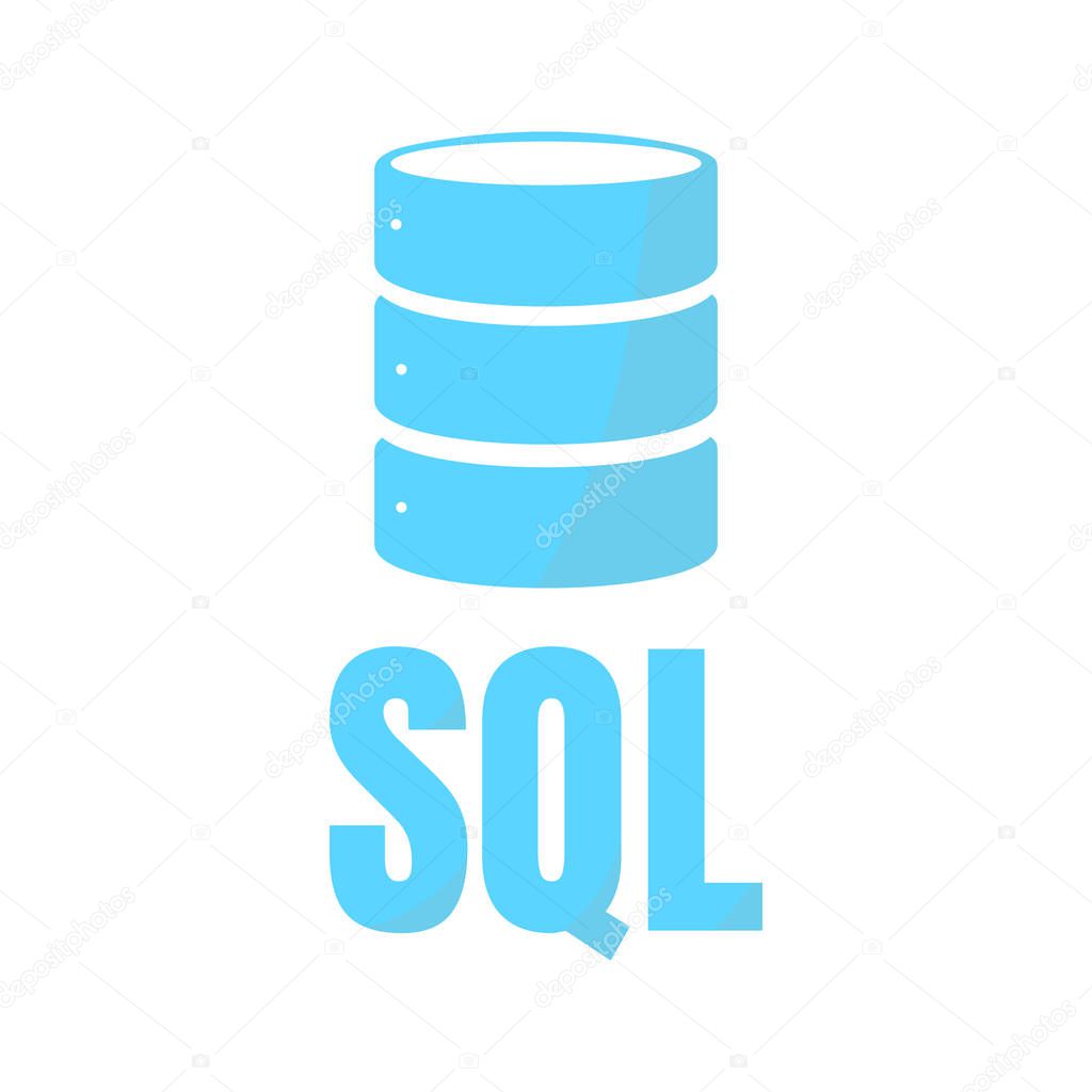 SQL Database Icon Logo Design UI or UX App