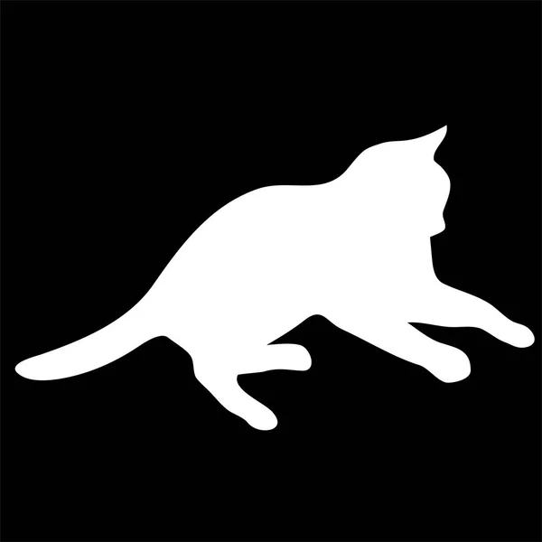 Coleta de gatos - silhueta vetorial — Vetor de Stock