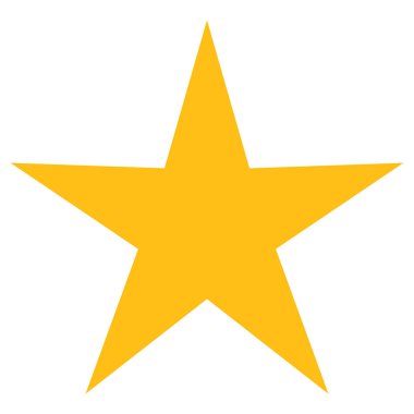 İşareti sıralaması izole sarı yıldız simgesi